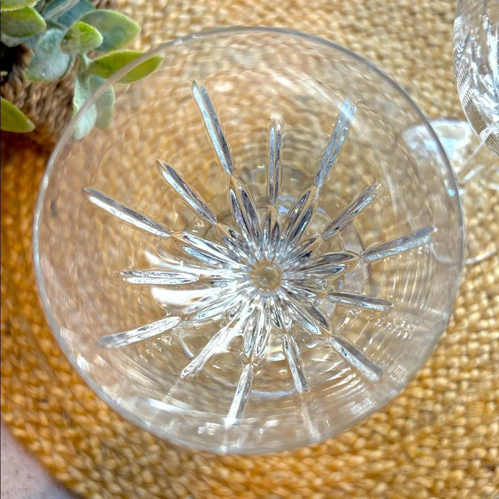 (2) Lenox Water Goblet / Wine Glass - Starfire